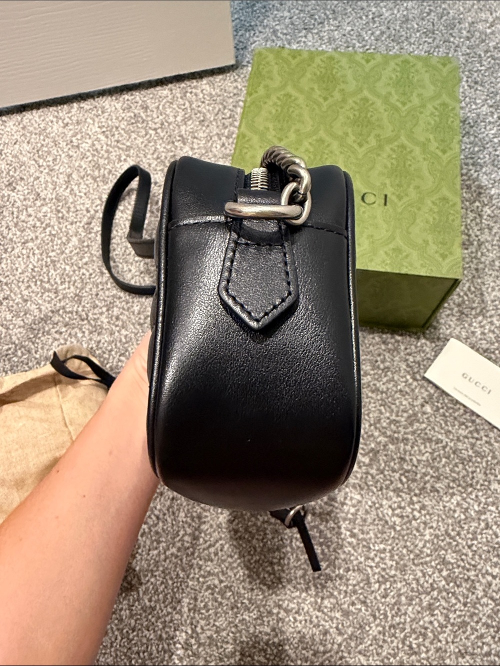 Gucci Marmont Mini Matelassé Leather Crossbody with Silver Hardware - Picture 8 of 13